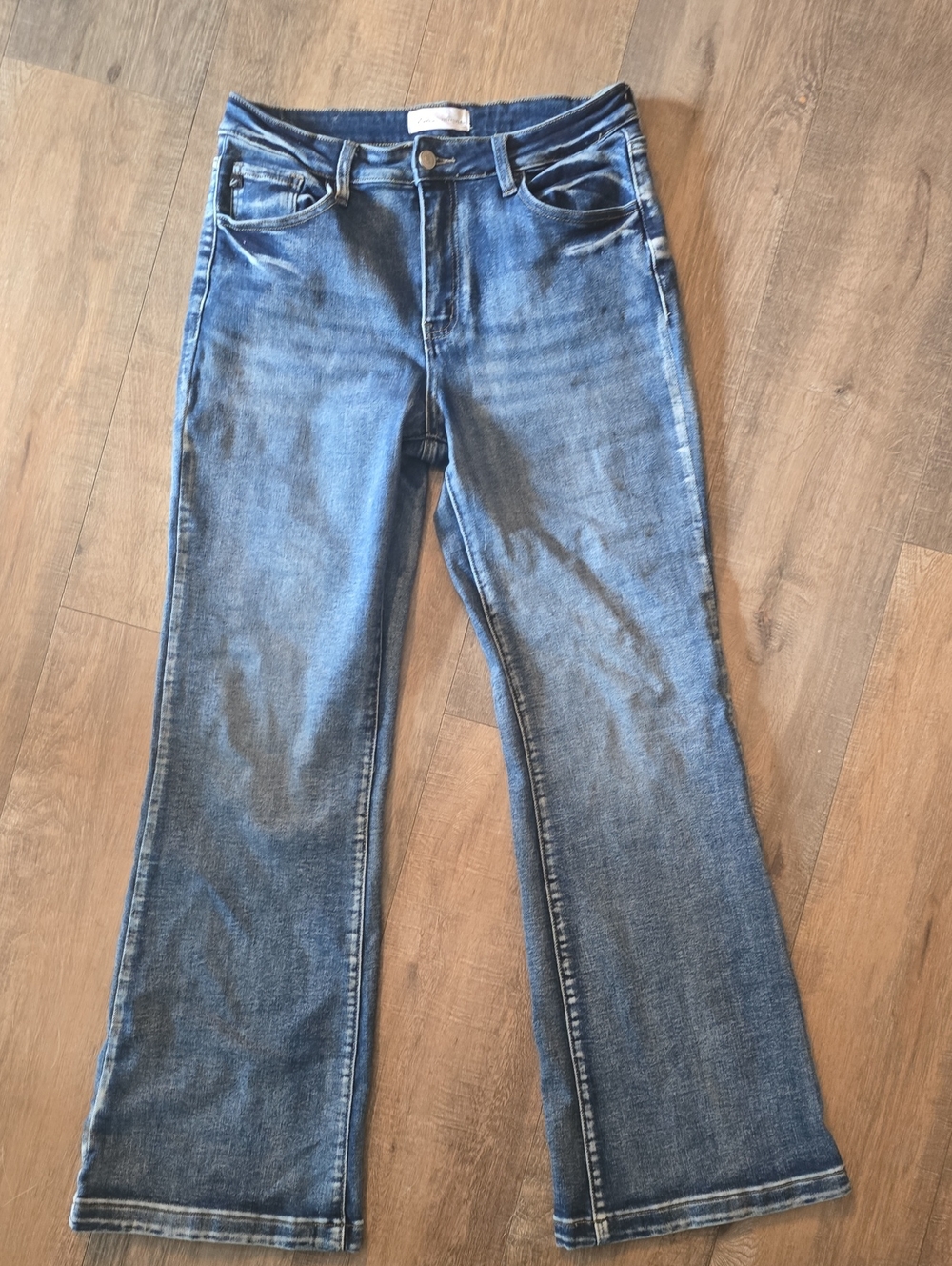 KanCan Women's Medium Blue Flare Jeans